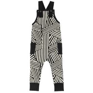 Neuf 9 geometric print sweater knit unisex overalls